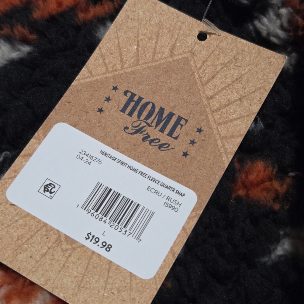 Home Free Texas Sherpa Fleece Pullover Size Large Aztec Geometric NWT - Picture 8 of 8